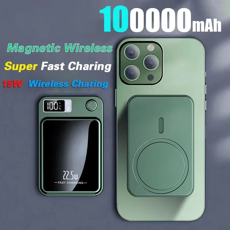 Xiaomi 200000mAh Power Bank Magnetic Wireless 22.5W Ultra Capacity Super Fast Charging Power Bank For Iphone16 Samsung 2025