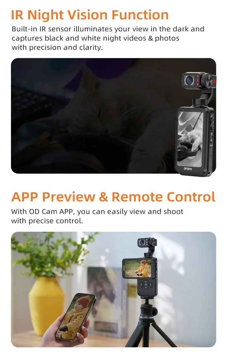 M5 Action Camera 4k Handheld Pocket Digital Camcorder