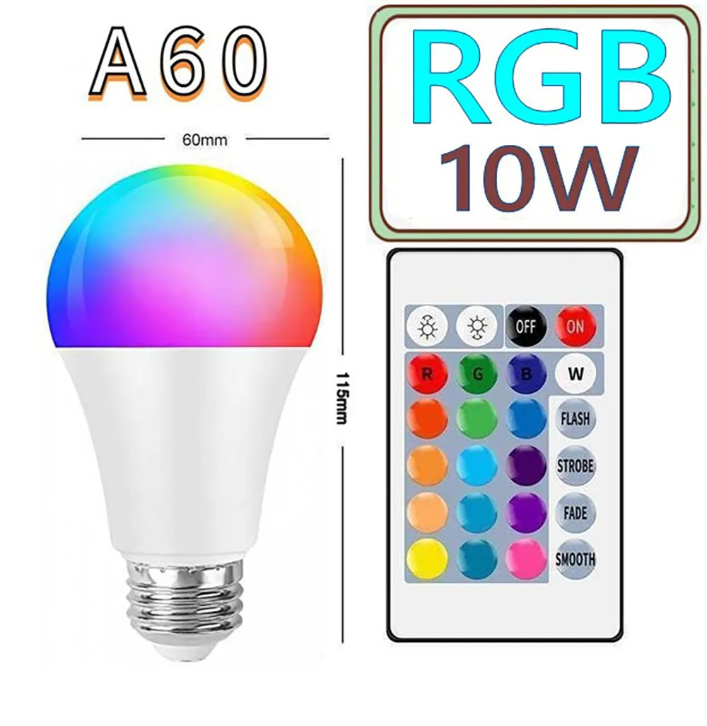 LED Light E27 RGB LED Bulb Light LED