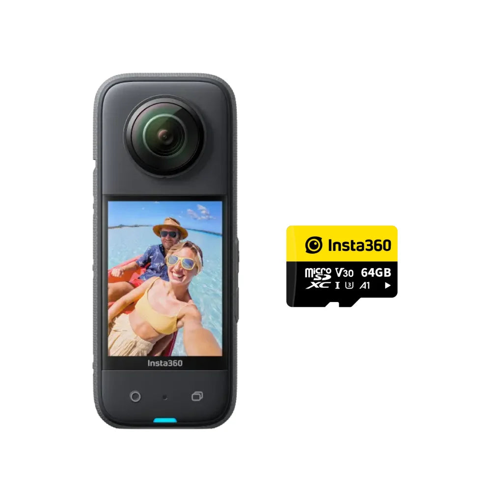Original Insta360 X3 - Waterproof 360 Action Camera with 1/2" 48MP Sensors,5.7K 360 Active HDR Video,72MP Photo,4K Single-Lens