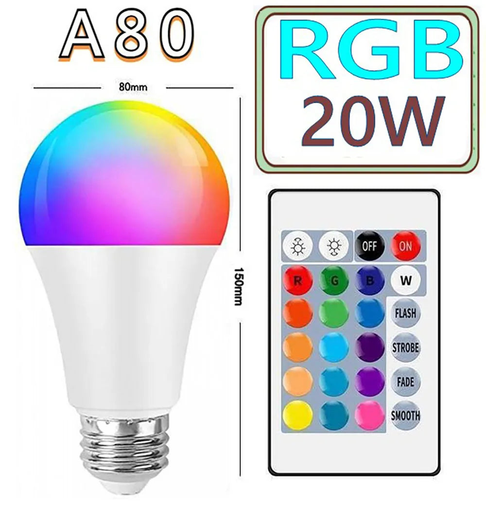 LED Light E27 RGB LED Bulb Light LED