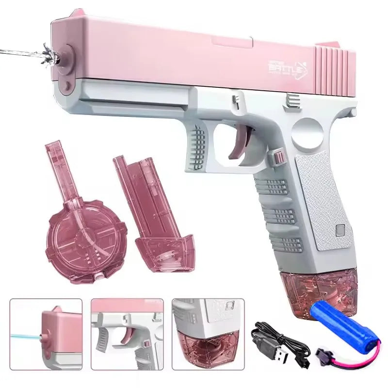 Electric Water Guns For Adults Powerful Squirt Automatic Water Suction Water Blasters Summer Outdoor Beach Toy For boys Kid Gift