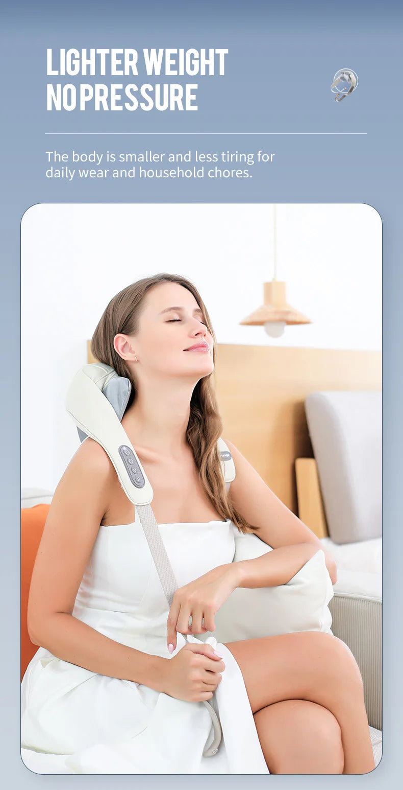 Brushless Motor Neck And Shoulder Massager Wireless Shoulder And Back Kneading Massage Shawl Neck masajeador