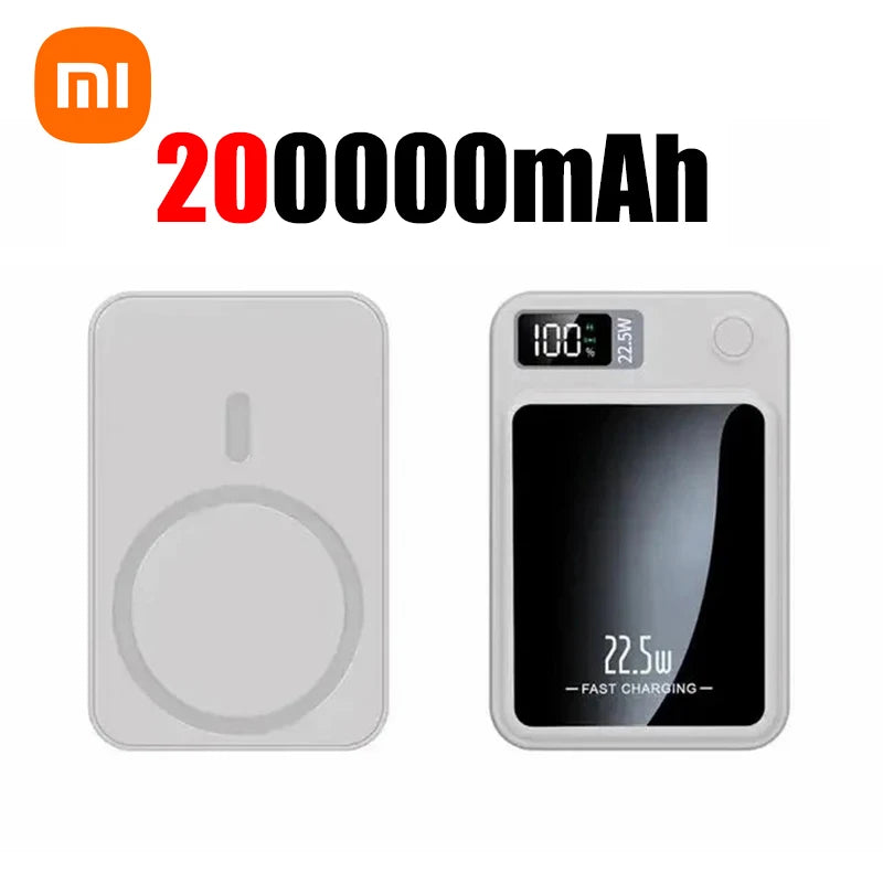 Xiaomi 200000mAh Power Bank Magnetic Wireless 22.5W Ultra Capacity Super Fast Charging Power Bank For Iphone16 Samsung 2025