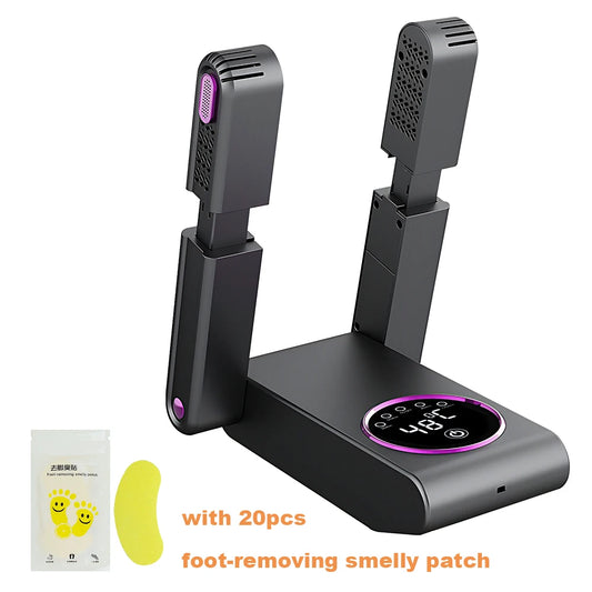 Electric Shoe Dryer UV Sterilization Hats Socks Gloves Boot Warmer Heater Fast Drying Machine 20pcs Eliminate Odor Patch 220V