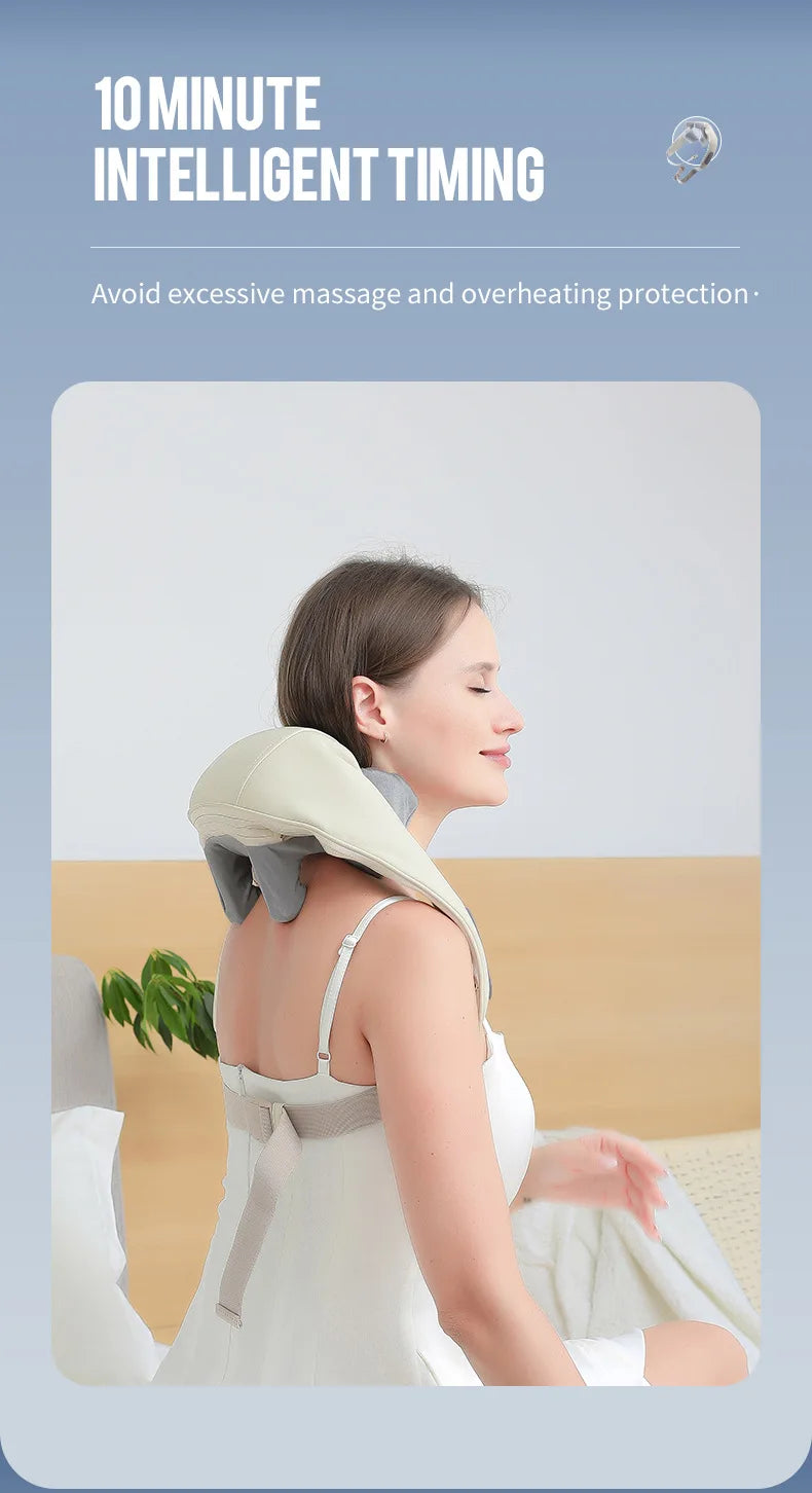 Brushless Motor Neck And Shoulder Massager Wireless Shoulder And Back Kneading Massage Shawl Neck masajeador