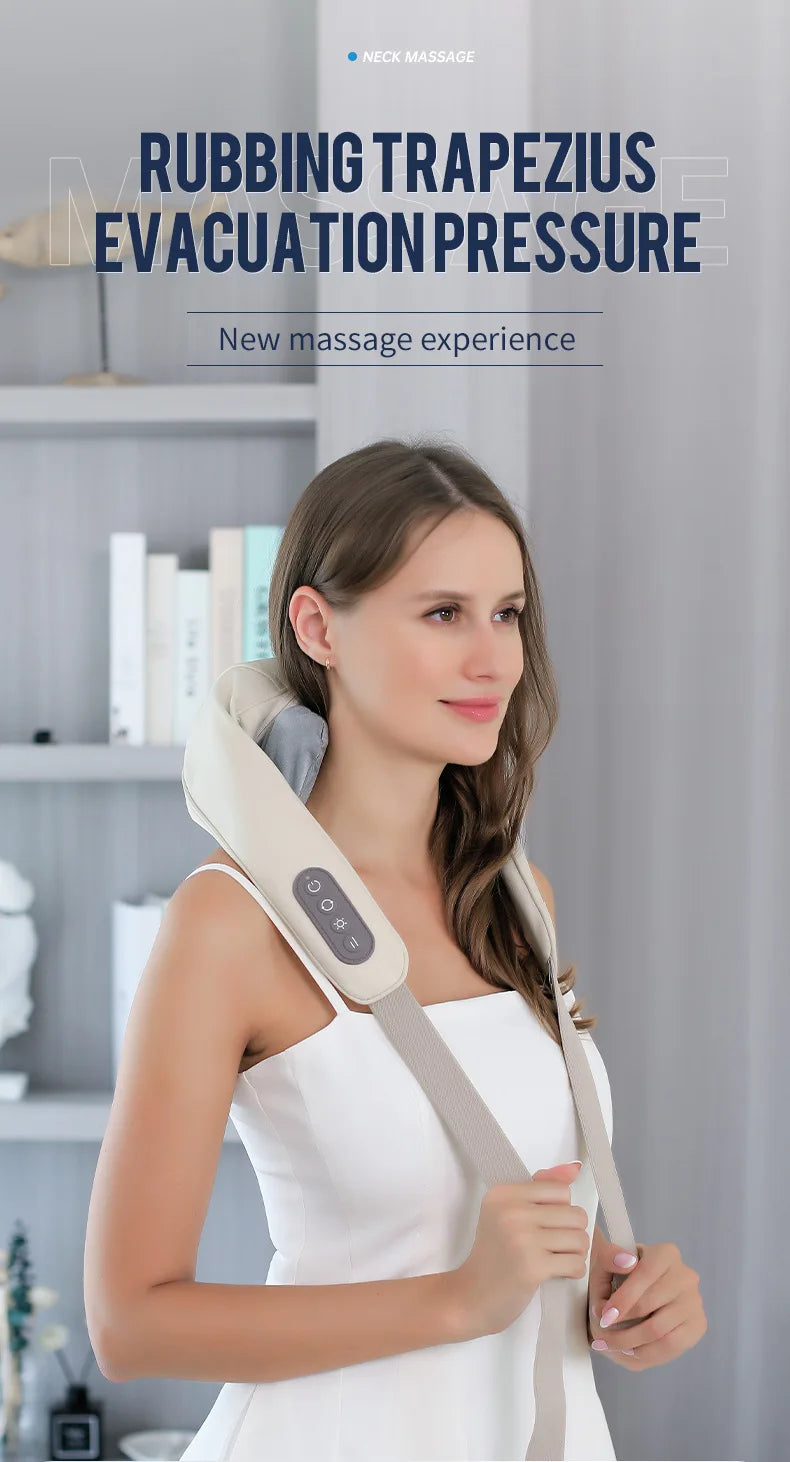 Brushless Motor Neck And Shoulder Massager Wireless Shoulder And Back Kneading Massage Shawl Neck masajeador