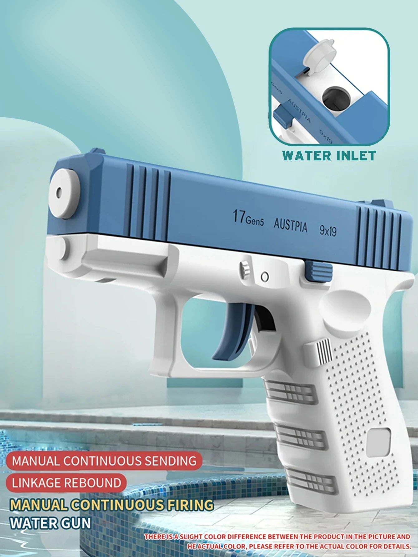 Hot selling mini handgun water gun, summer outdoor children's manual continuous firing toy water gun toy