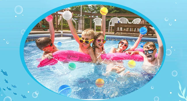 1-12 Pack Reusable Water Balls, Self-Seal Fast Inflating Silicone Water Balls, Summer Pool Beach Outdoor Activity Water Toys