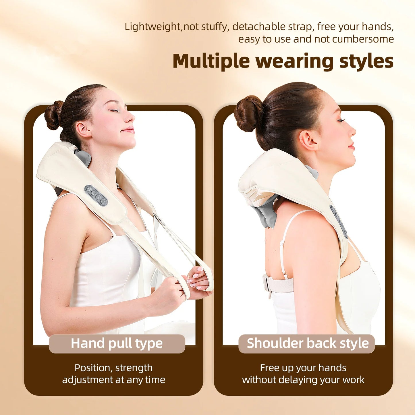 Brushless Motor Neck And Shoulder Massager Wireless Shoulder And Back Kneading Massage Shawl Neck masajeador