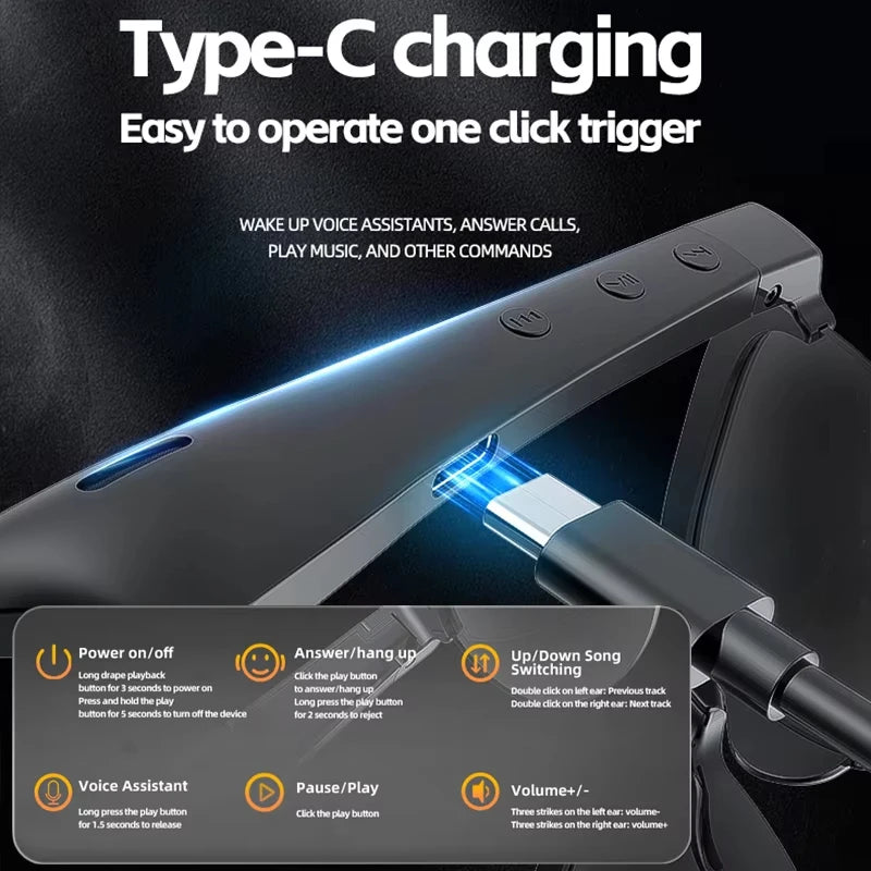 Original Bluetooth Sports Driving Sunglasses with Wireless Headset and Ear Hook Earbuds