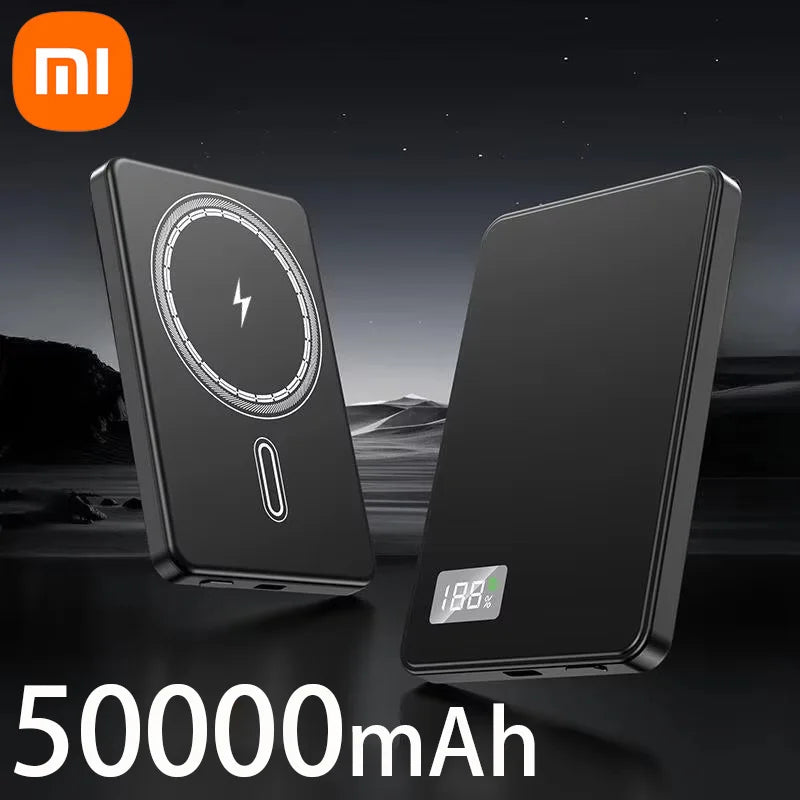 Xiaomi 50000mAh 3C Certification Thin Power Bank Ultra For MagSafe Magnetic Wireless Fast Charging Portable Battery Display