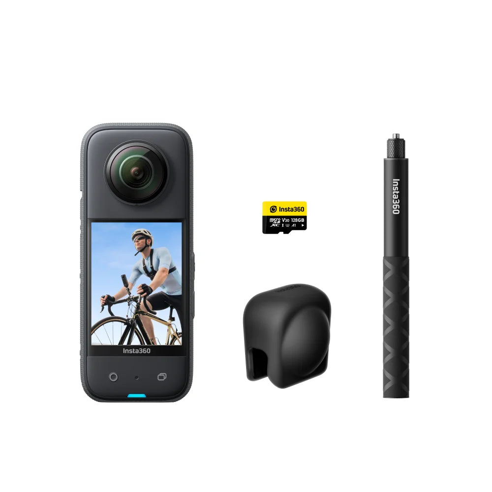 Original Insta360 X3 - Waterproof 360 Action Camera with 1/2" 48MP Sensors,5.7K 360 Active HDR Video,72MP Photo,4K Single-Lens
