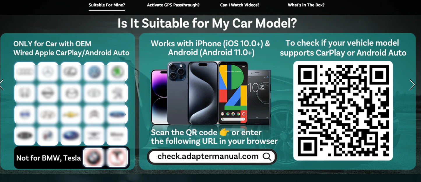 OTTOCAST 2-In-1 Mini Wireless Carplay Android Auto Adapter One-Click Disconnect Dongle for Toyota Audi Mercedes-Benz Volkswagen