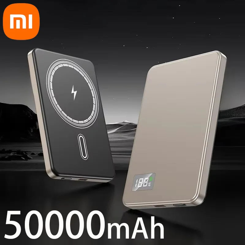 Xiaomi 50000mAh 3C Certification Thin Power Bank Ultra For MagSafe Magnetic Wireless Fast Charging Portable Battery Display