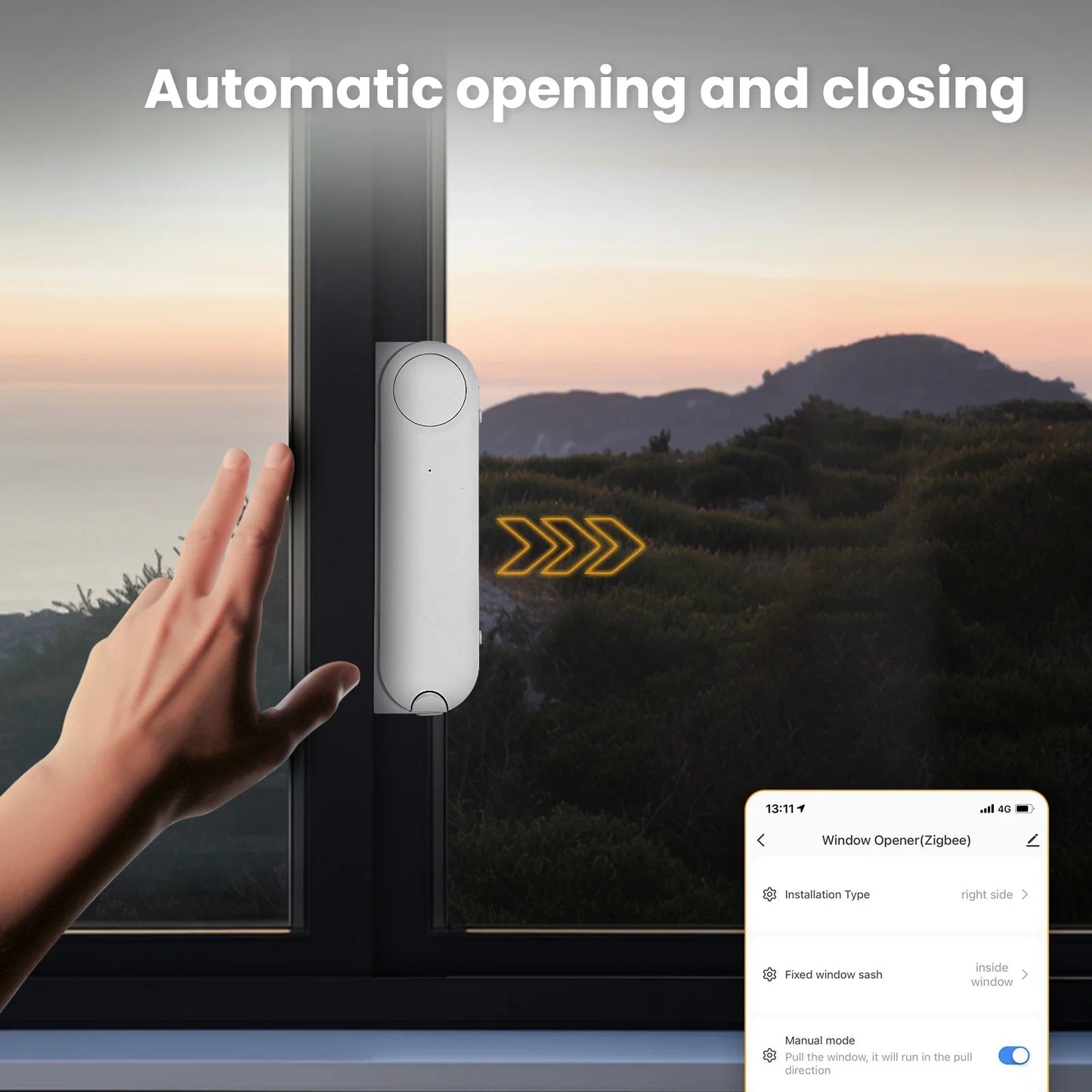 ZigBee Smart Sliding Window Opener - Solar Charging