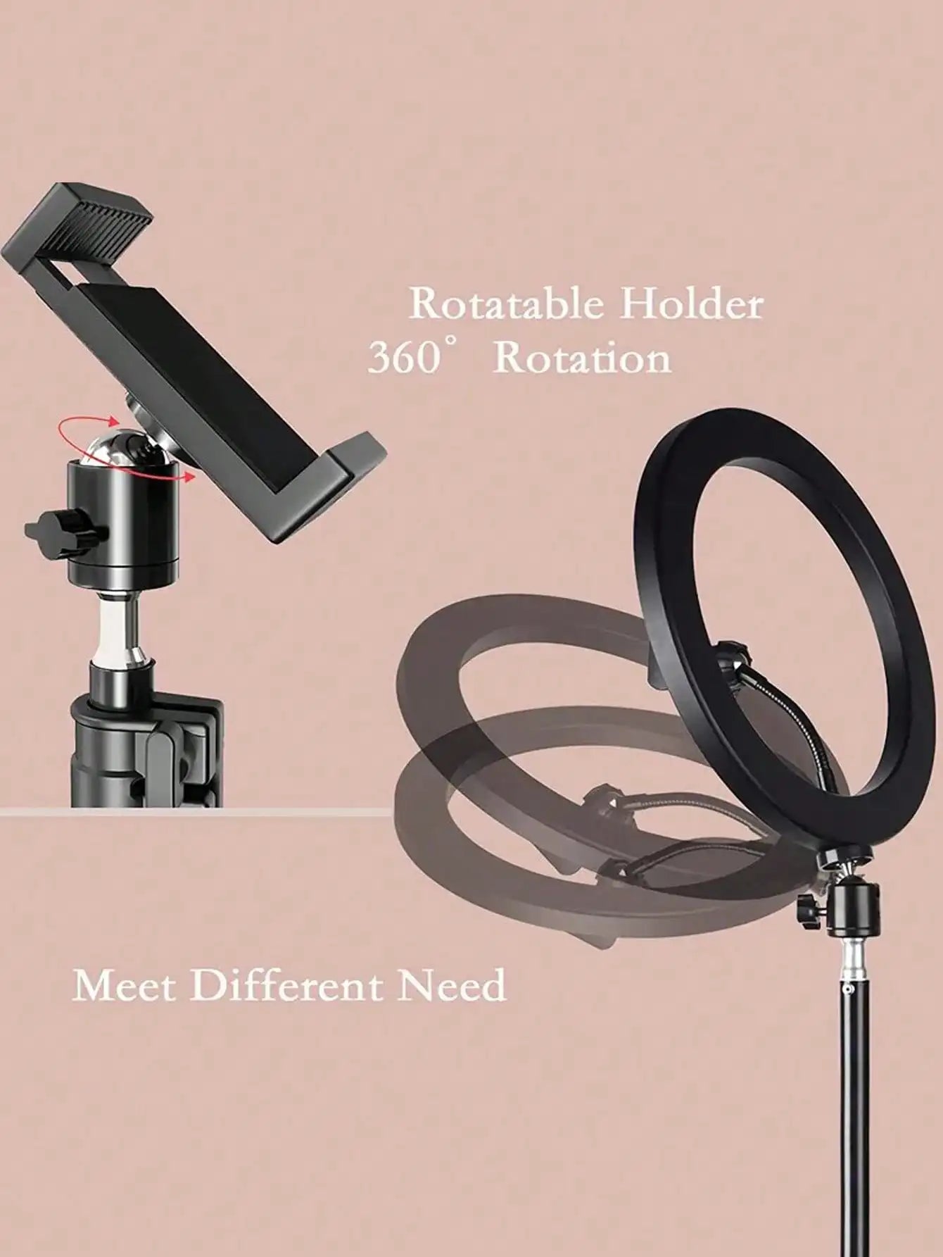 110cm Tripod Stand O Clamp 10 Inch Ring Light - Selfie