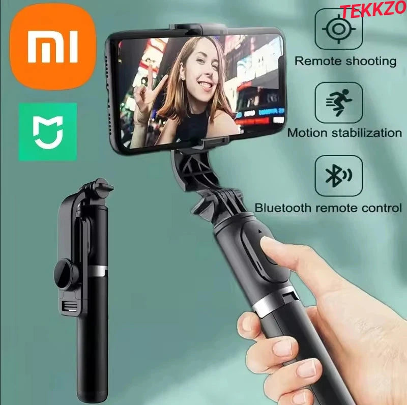 Xiaomi Mi smartphone gimbal stabilizer with Bluetooth remote control and motion stabilization feature