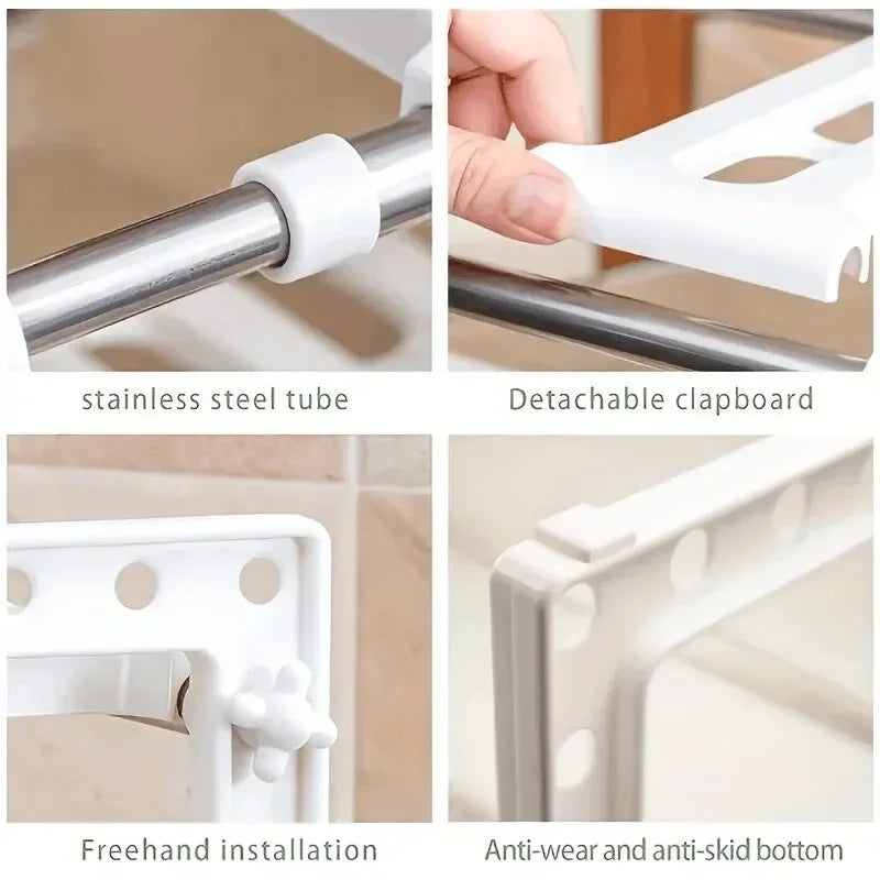 Cabinet Organizer Shelves - Stackable Kitchen Shelves