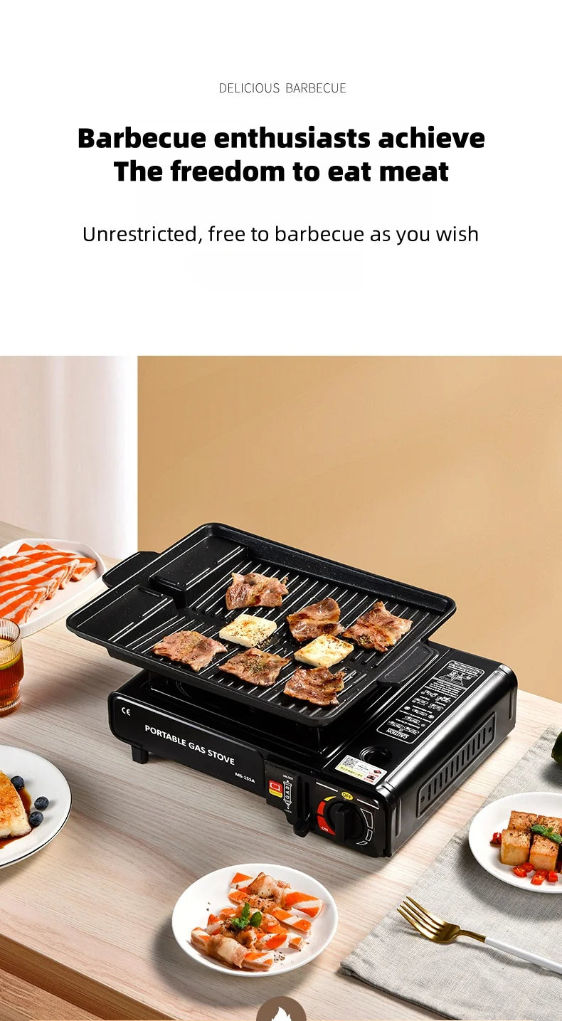 Dual-purpose portable outdoor cartridge stove, outdoor Cas stove, barbecue gas stove, gas stove for household use, gas stove