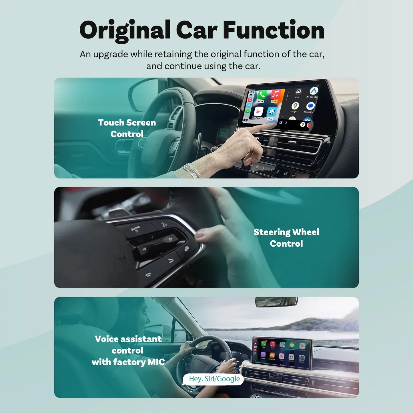 2025 New OTTOCAST MINI Wireless Android Auto CarPlay Adapter Box Bluetooth Car Accessories for iPhone for Samsung Google Phone