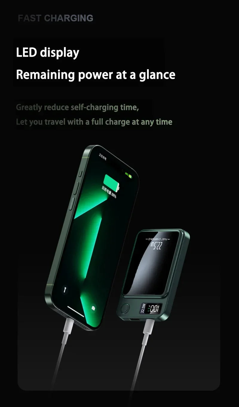 Xiaomi 200000mAh Power Bank Magnetic Wireless 22.5W Ultra Capacity Super Fast Charging Power Bank For Iphone16 Samsung 2025