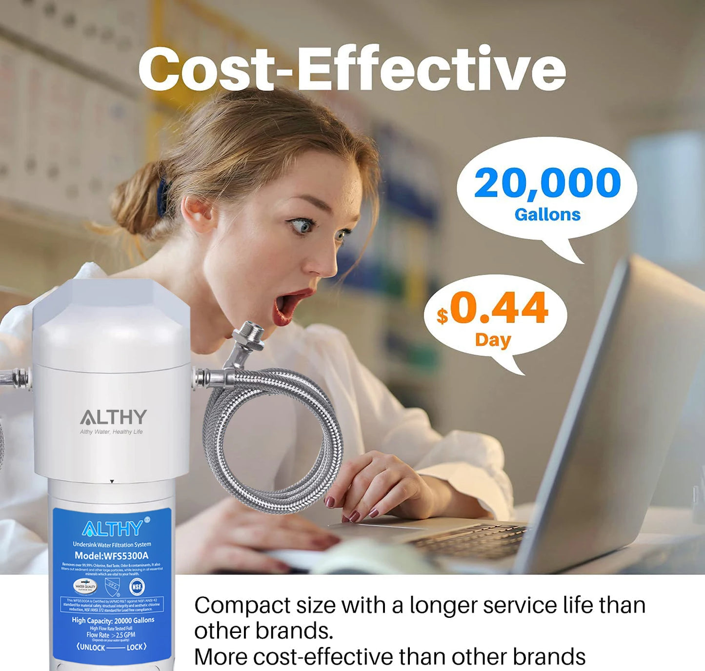 ALTHY Under Sink Drinking Water Filter Purifier