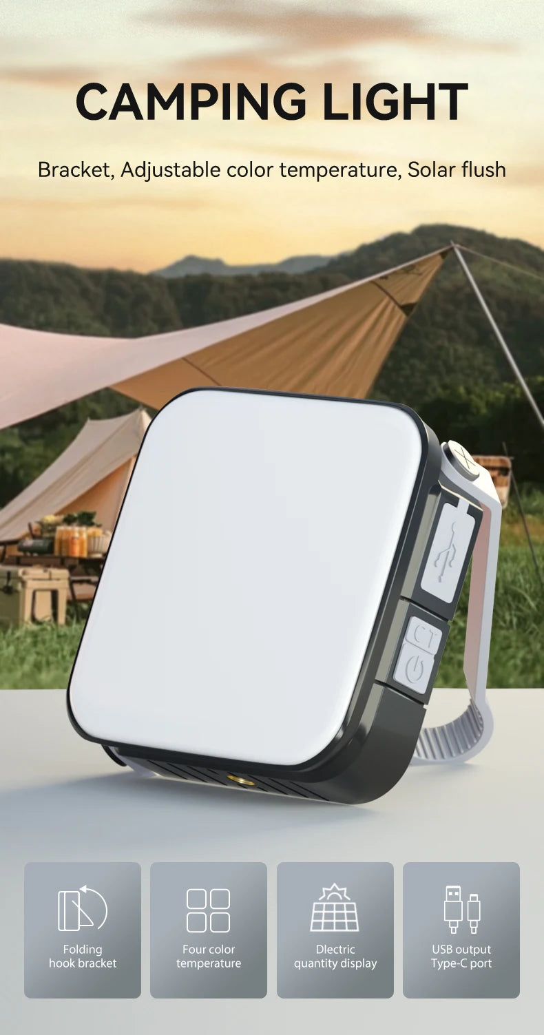 Camping Lights SMD Rechargeable Outdoor Hanging Lights Portable Fill Light Work Maintenance Lighting