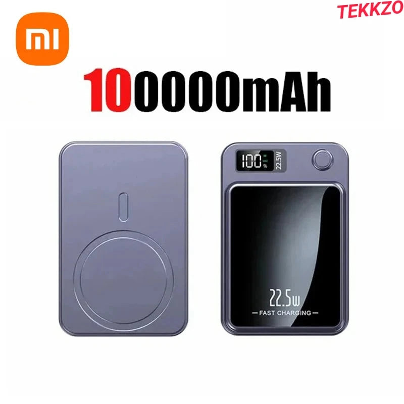 Xiaomi 100000mAh portable power bank with 22.5W fast charging and digital display