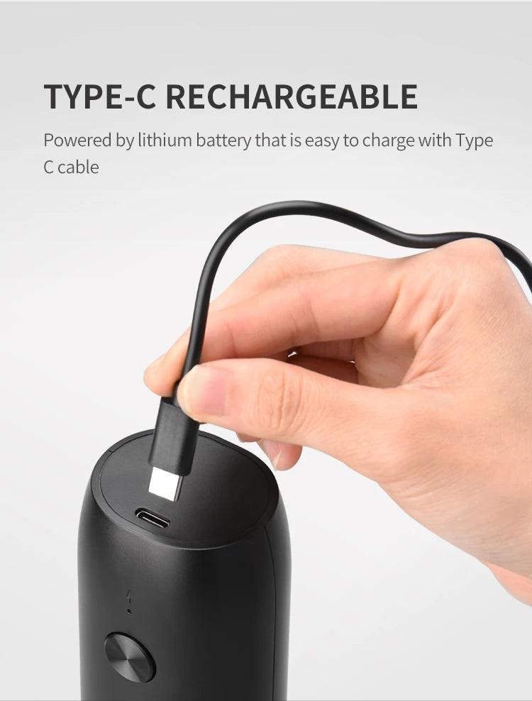 Electric Automatic Salt And Pepper Grinder Set Rechargeable With USB Gravity Spice Mill Adjustable Spices Grinder With LED Light