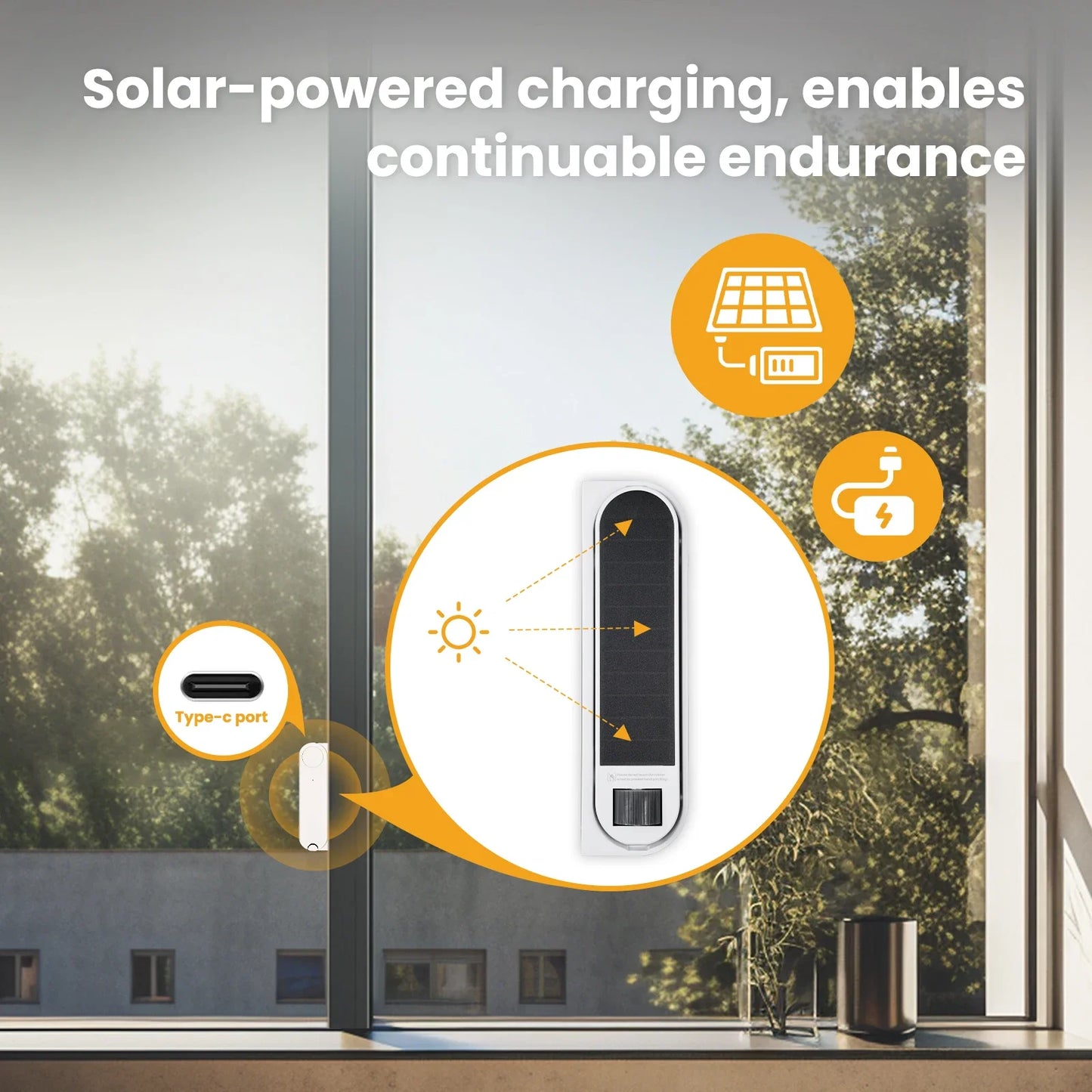 ZigBee Smart Sliding Window Opener - Solar Charging