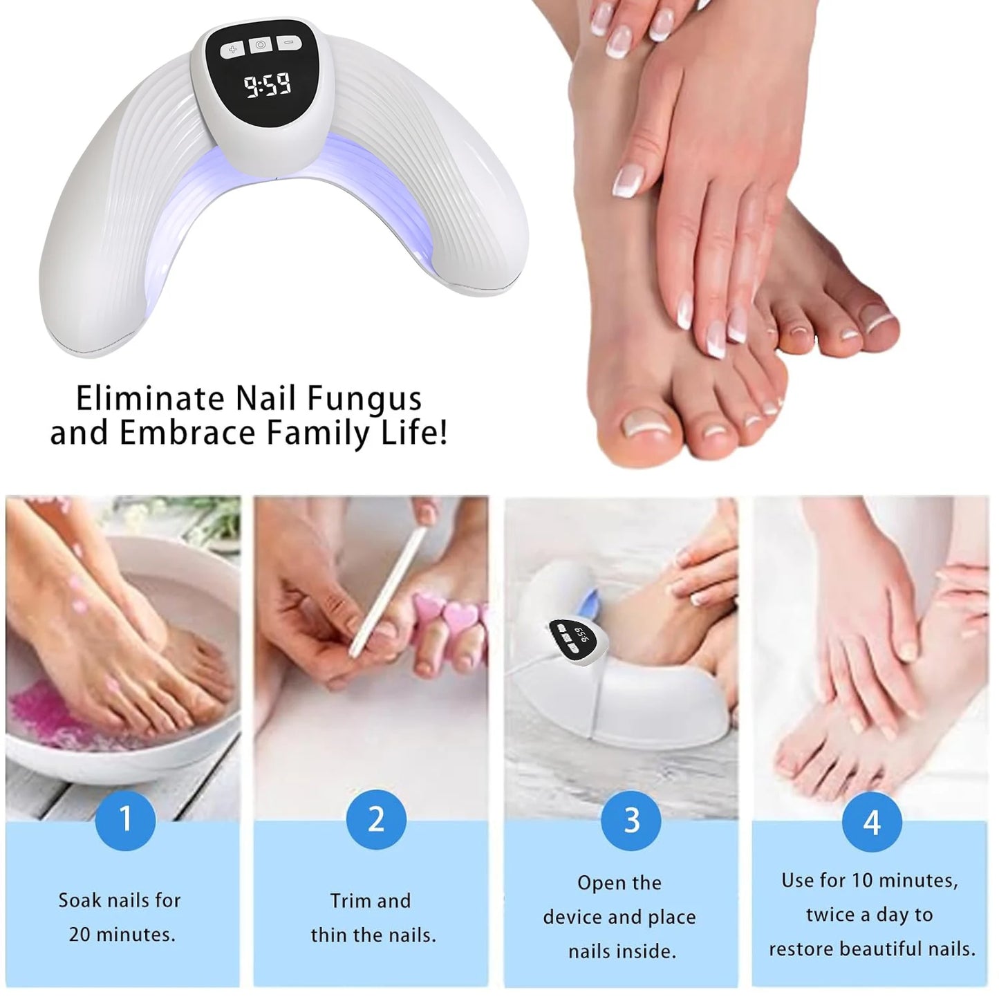 Nail Fungal Laser Treatment Device Repair Anti Infection Paronychia Onychomycosis Ingrown Toenail Foot Care