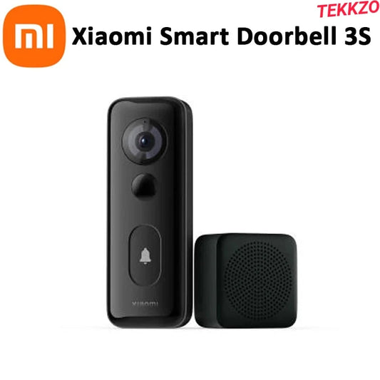Xiaomi Smart Doorbell 3S black video doorbell and speaker with camera and bell icon