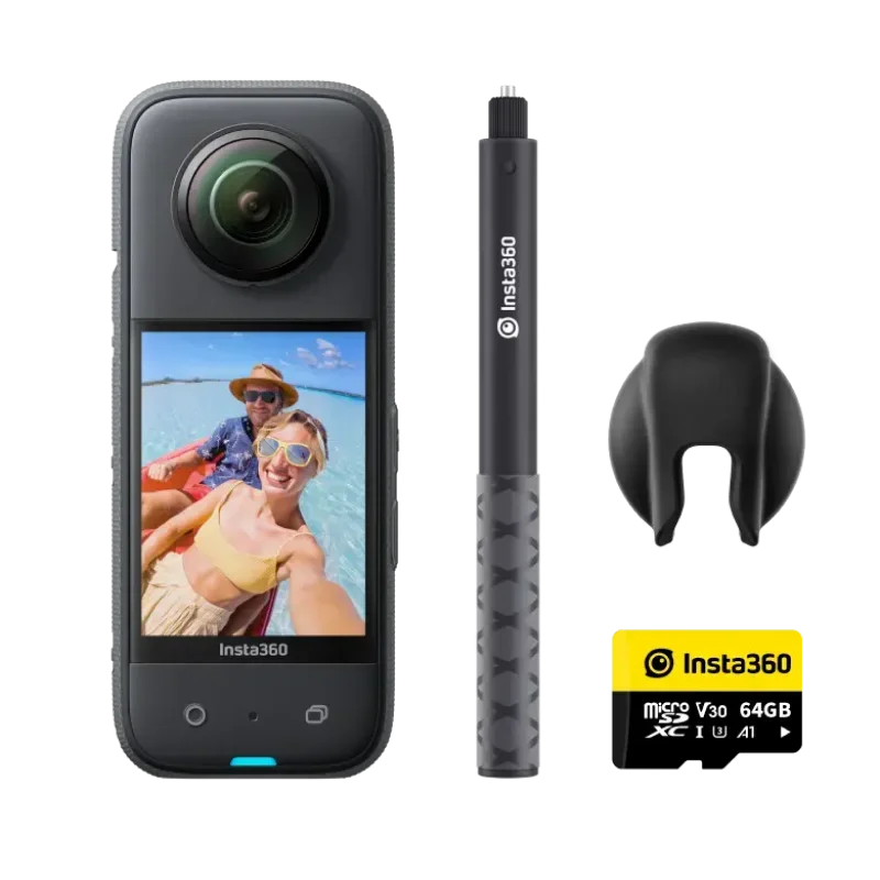 Original Insta360 X3 - Waterproof 360 Action Camera with 1/2" 48MP Sensors,5.7K 360 Active HDR Video,72MP Photo,4K Single-Lens